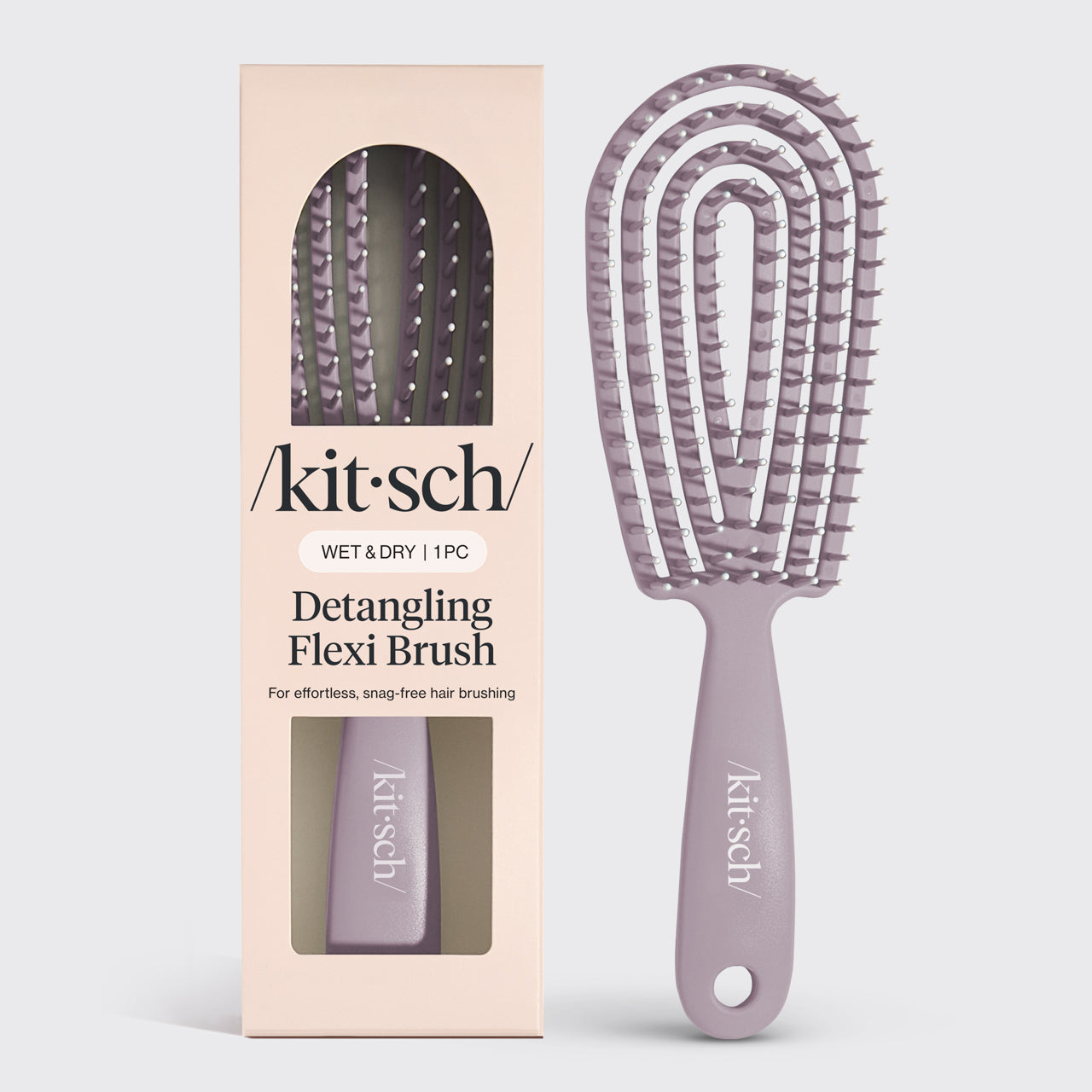 Black Detangling Flexi Brush - Soft Violet Detangling Flexi Brush