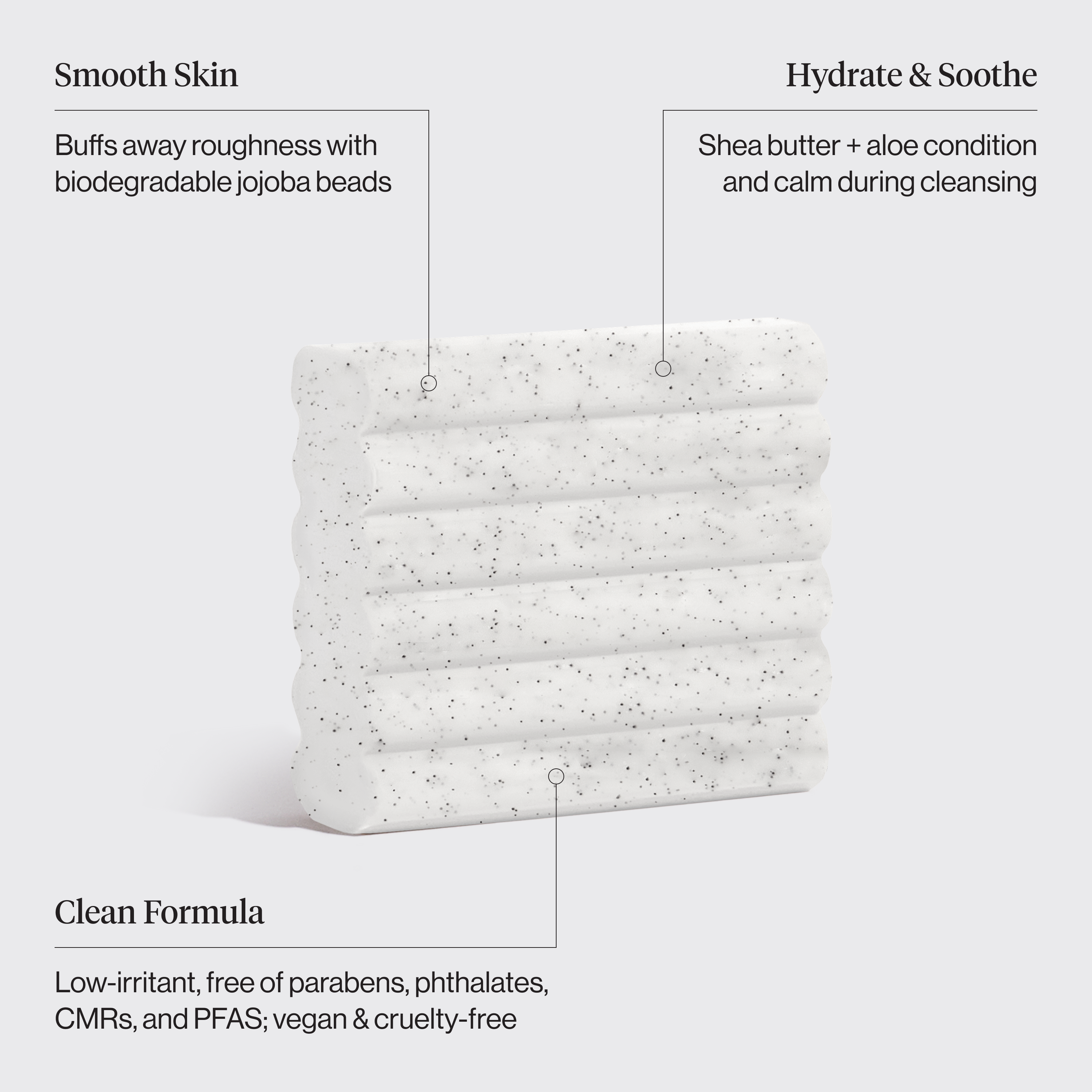 Jojoba Bead Exfoliating Body Wash Bar