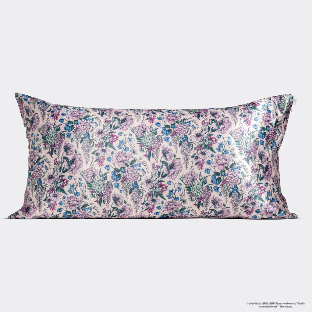 Bridgerton x Kitsch Satin Pillowcase in Wisteria 2 Pack - King