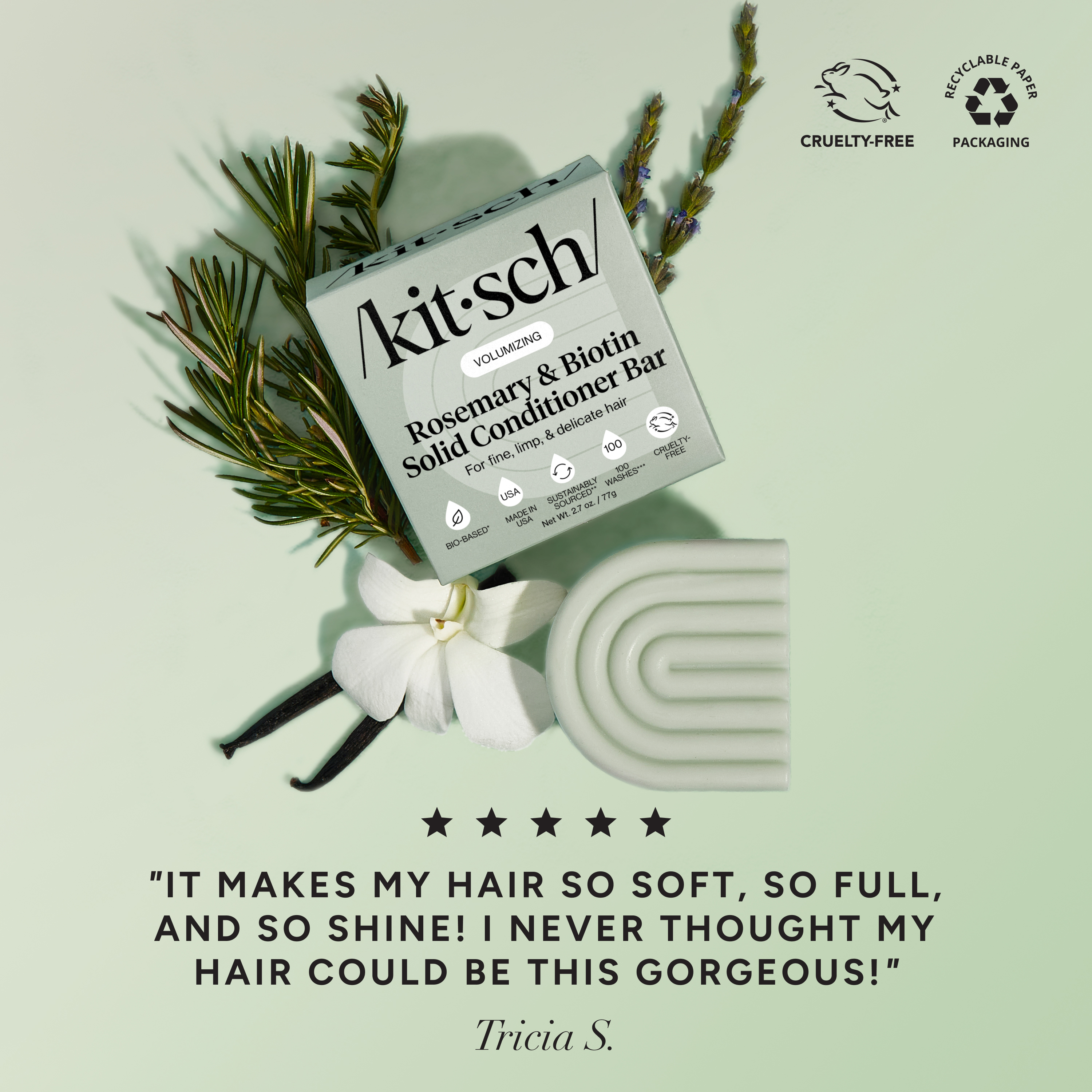 Rosemary & Biotin Volumizing Shampoo & Conditioner Bar Combo