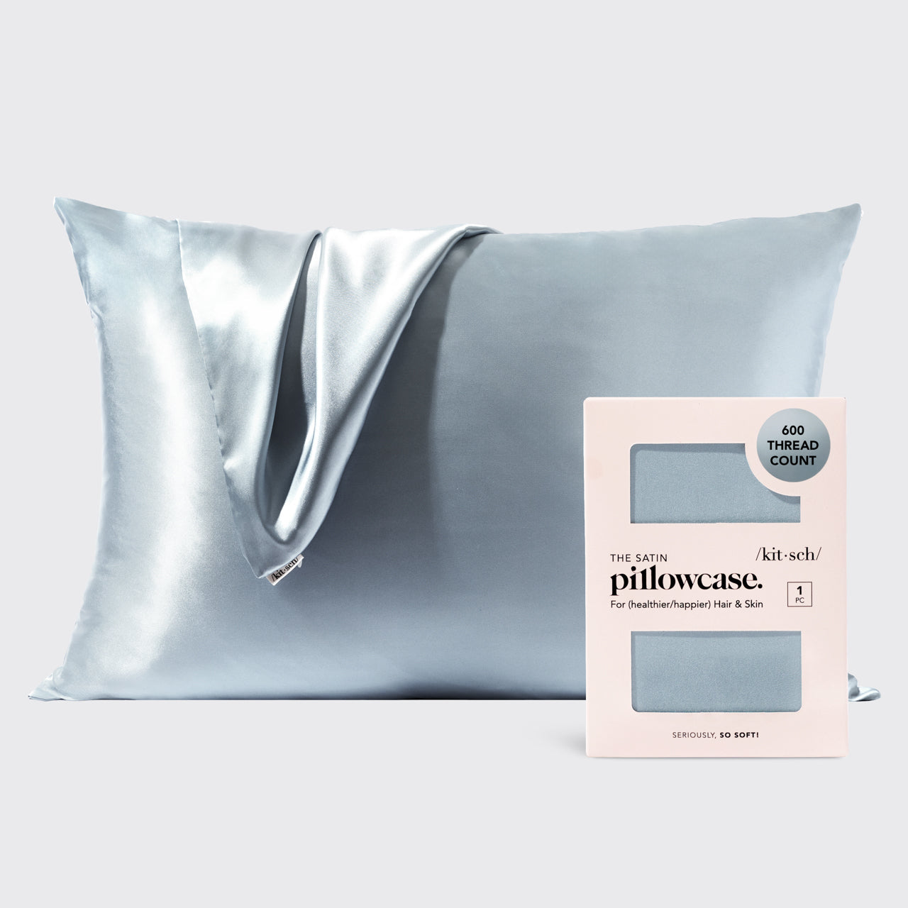 Satin Pillowcase in Haze Blue 4 Pack