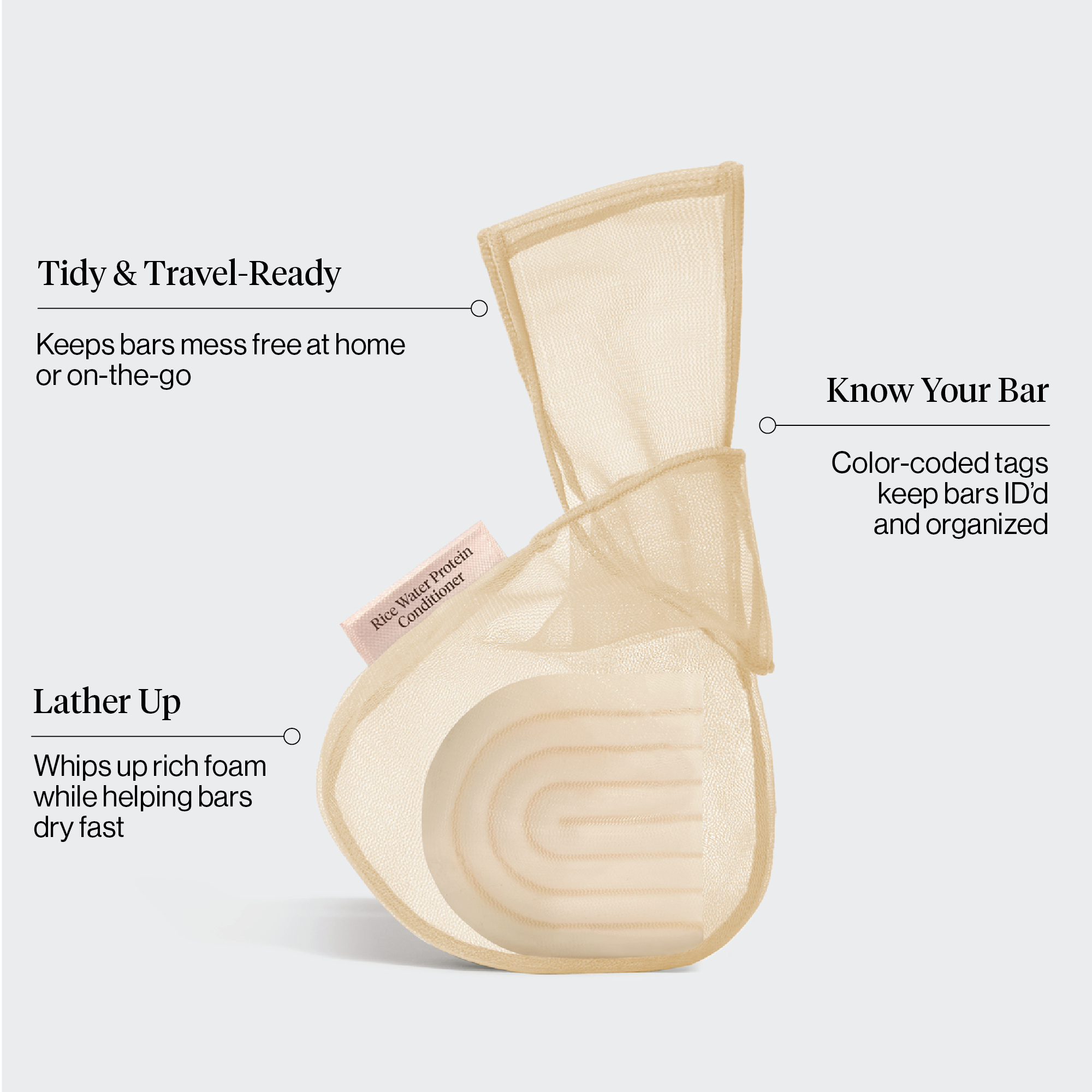 Kitsch Bar Saver Bag - RICE WATER PROTEIN Conditioner